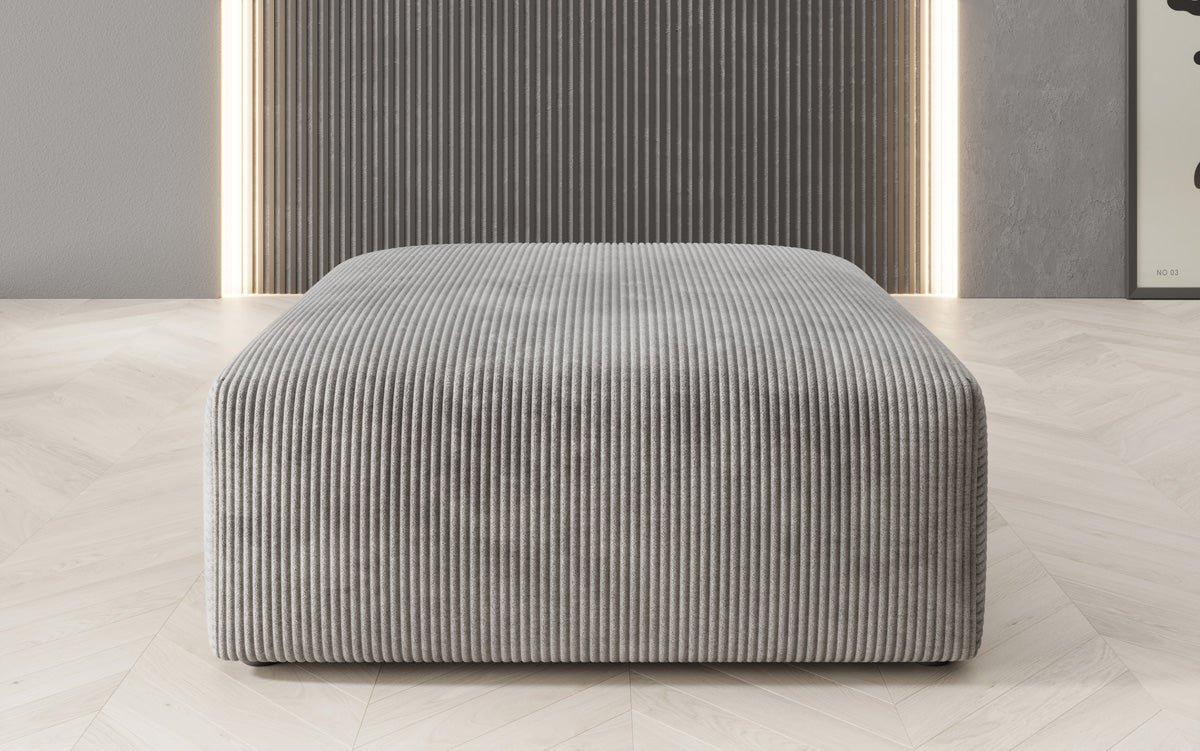 Vielseitiger Snug Beistellhocker: Komfortabler Cord-Pouf, 80cm Durchmesser, Modernes Design
