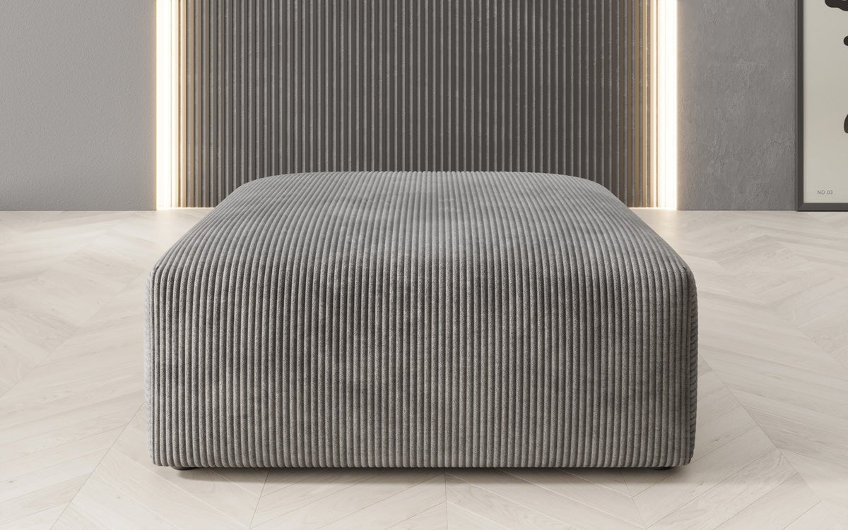 Vielseitiger Snug Beistellhocker: Komfortabler Cord-Pouf, 80cm Durchmesser, Modernes Design