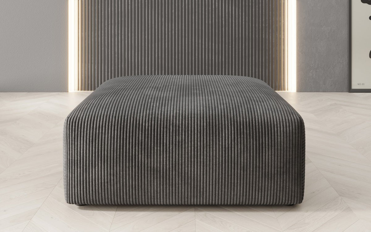 Snug 80 cm Luxus Cord Beistellhocker – Weicher, Vielseitiger Sitzpouf für Modernes Wohnen