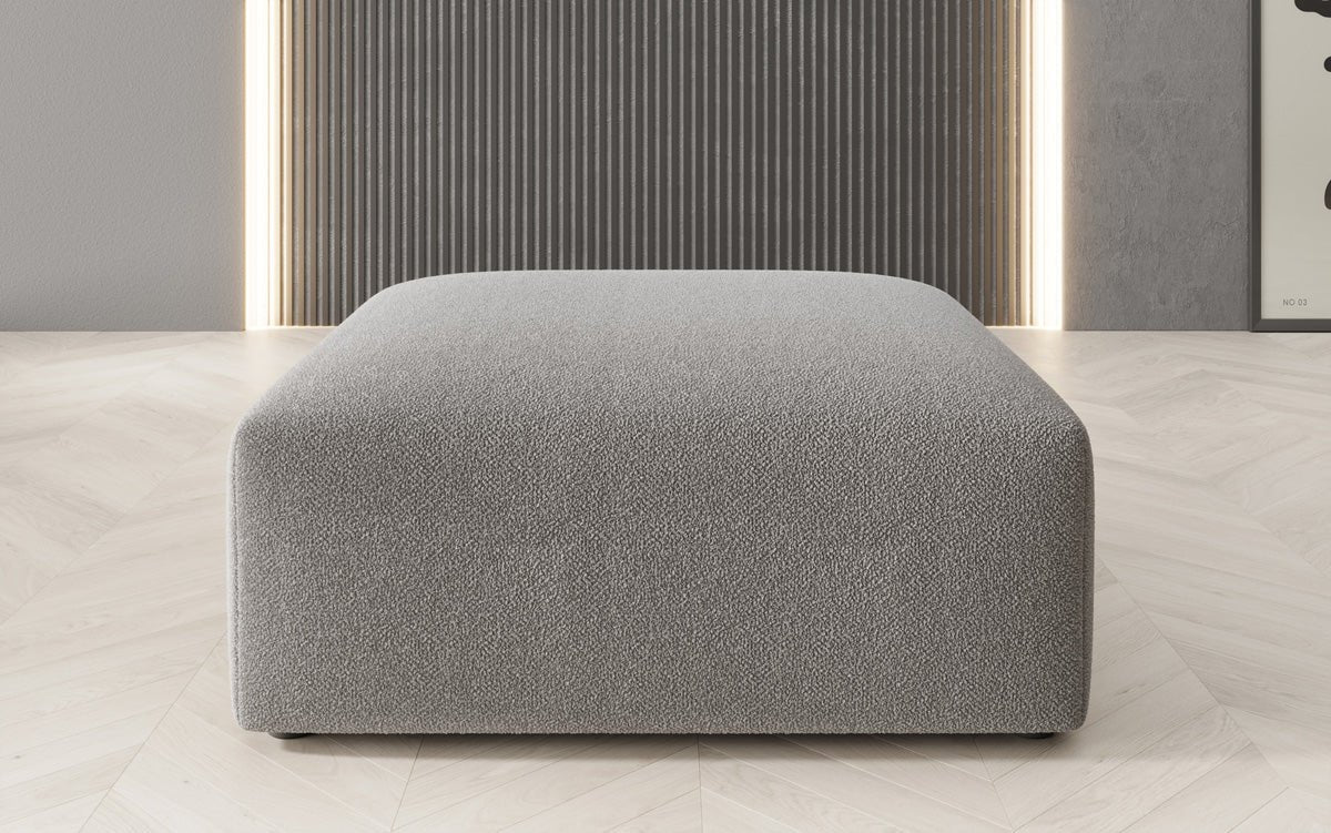 Eleganter Snug Bouclé Beistellhocker 80cm – Gemütlicher Runder Pouf für Modernes Wohnen