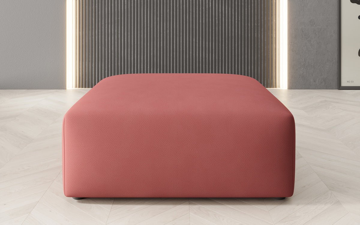 Gemütlicher 80cm Snug Stoff-Pouf: Vielseitiger Hocker, Fußstütze & Beistelltisch