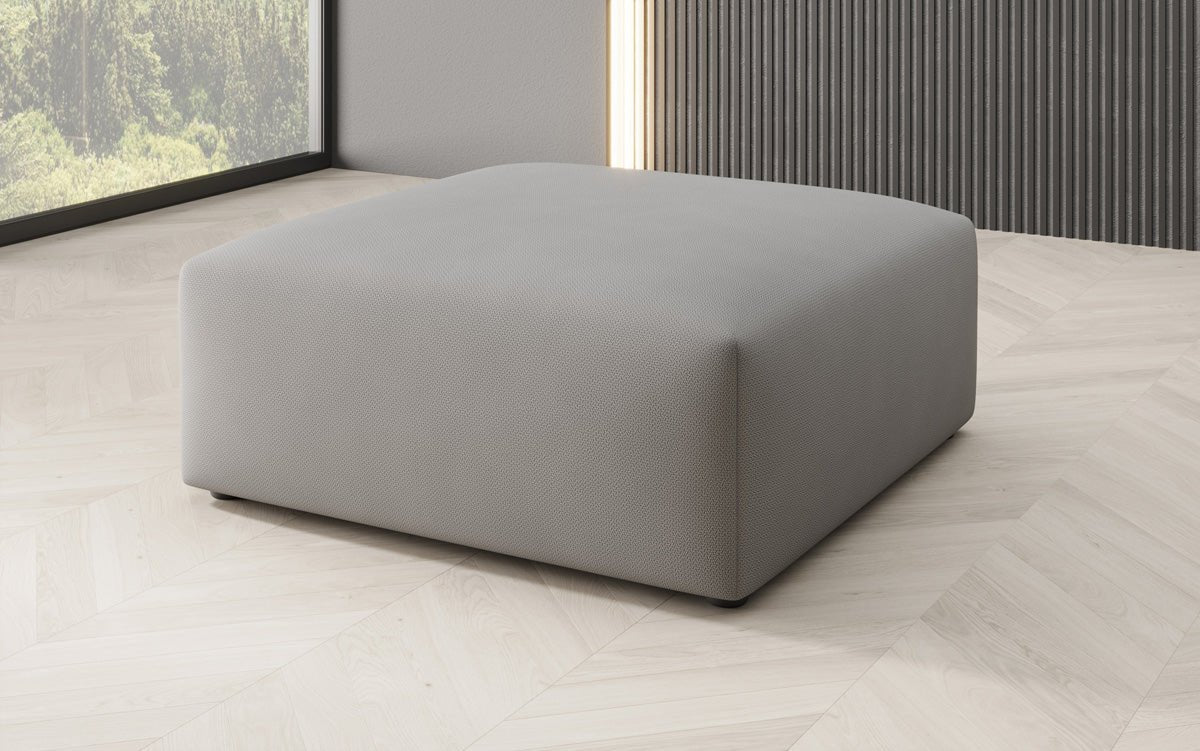 Snug Beistellhocker 80 cm: Gemütlicher Stoff-Pouf für modernes Wohnzimmer Design