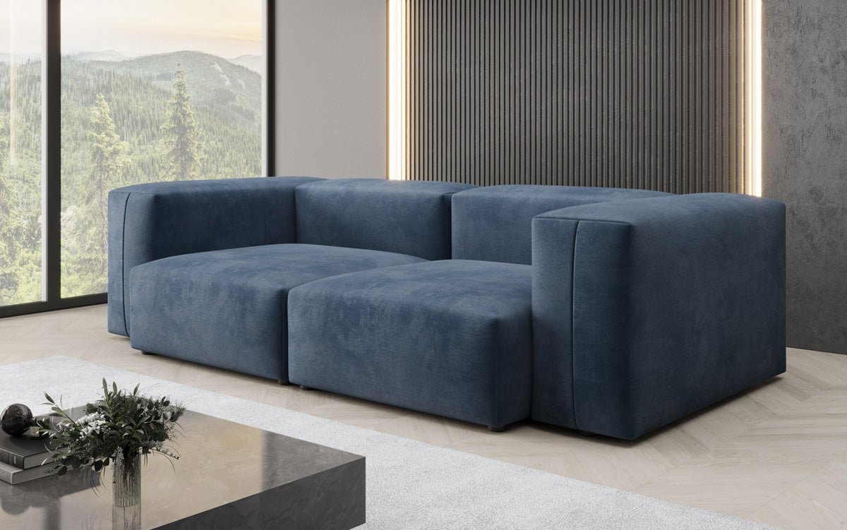 Luxuriöses Snug 2-Sitzer Samtsofa: Modernes Design, Ultrakomfortabel für Ihr Wohnzimmer