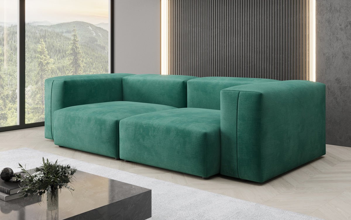 Luxuriöses Snug 2-Sitzer Samtsofa: Modernes Design, Ultrakomfortabel für Ihr Wohnzimmer