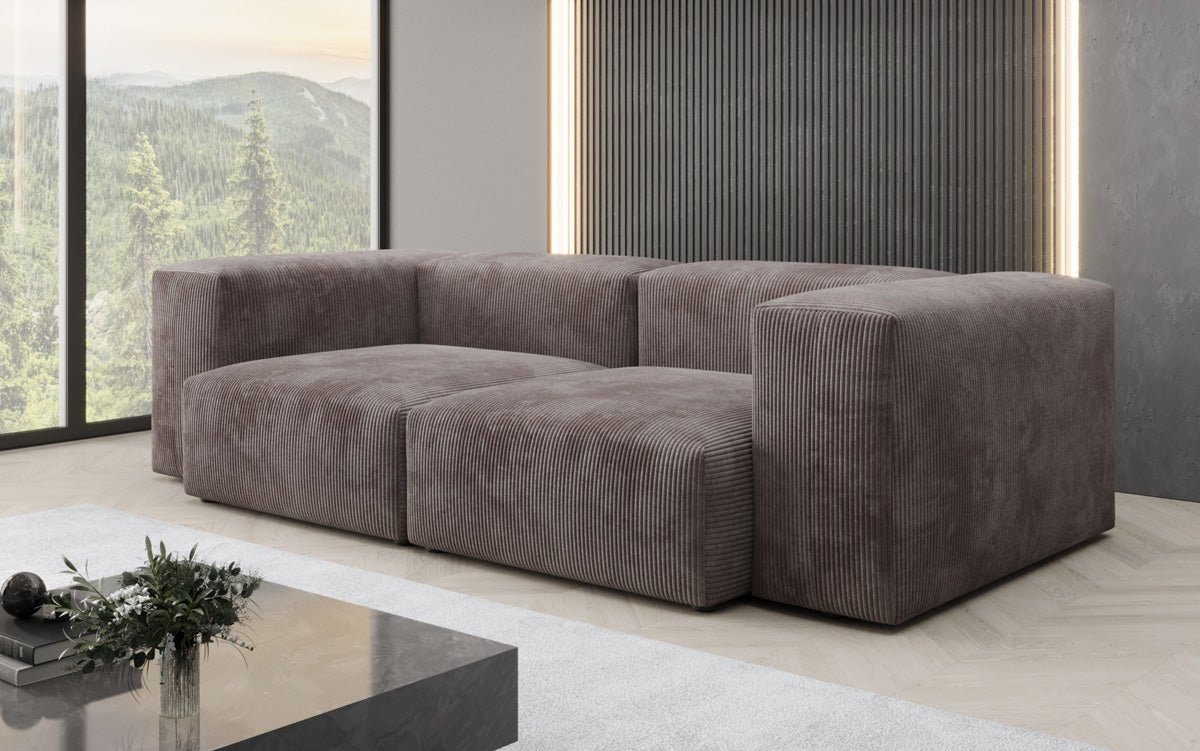 Luxuriöses Cord Designer 2-Sitzer Sofa Snug – Modern, Gemütlich, Vielseitig Farben