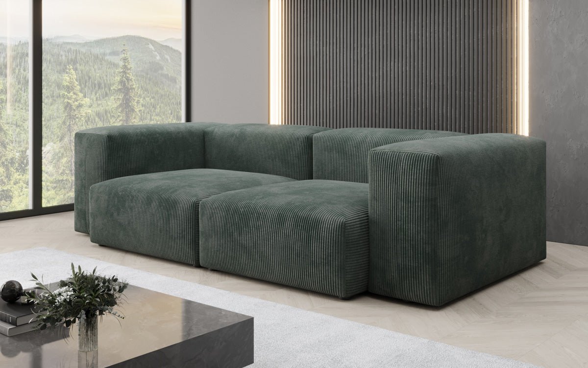 Luxuriöses Cord Designer 2-Sitzer Sofa Snug – Modern, Gemütlich, Vielseitig Farben