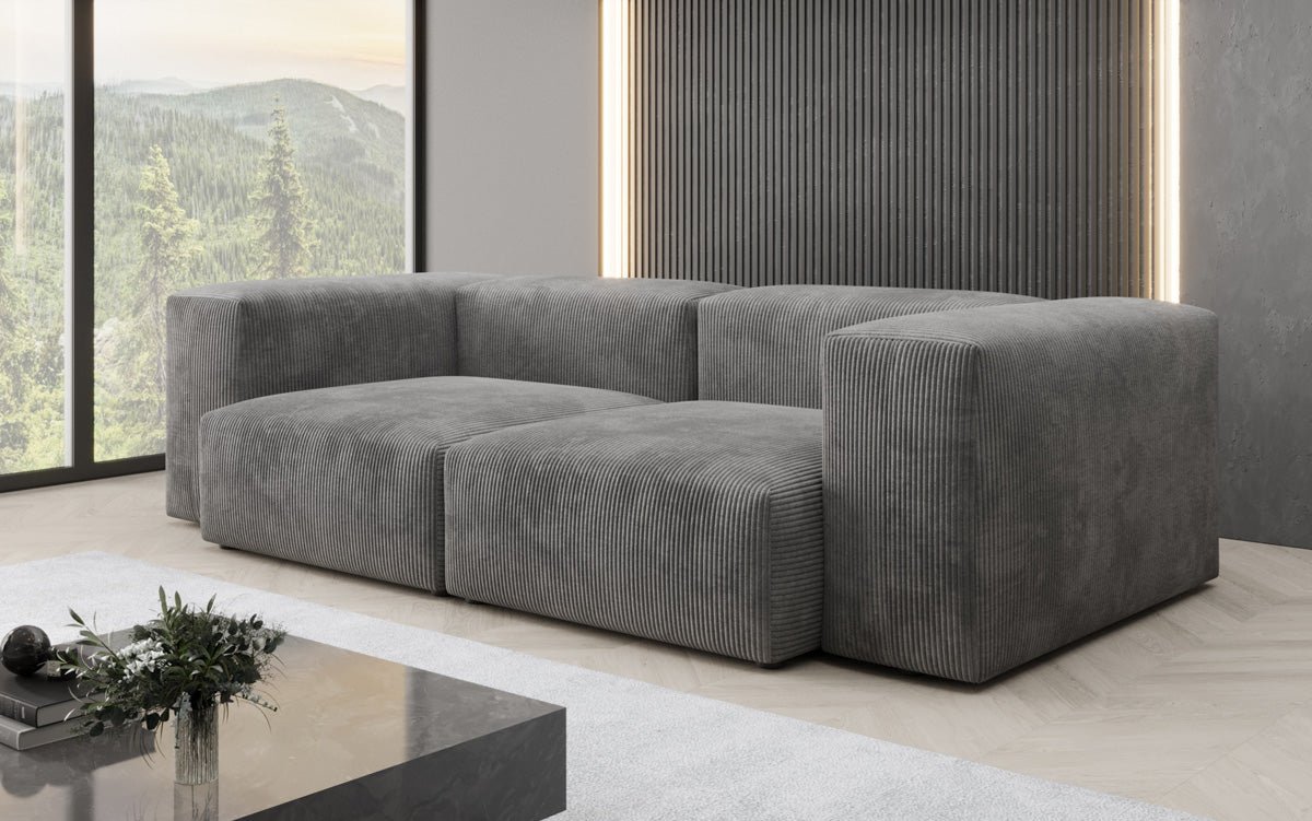 Luxuriöses Cord Designer 2-Sitzer Sofa Snug – Modern, Gemütlich, Vielseitig Farben