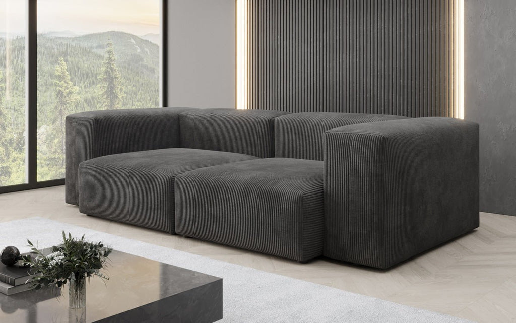 Luxuriöses Cord Designer 2-Sitzer Sofa Snug – Modern, Gemütlich, Vielseitig Farben