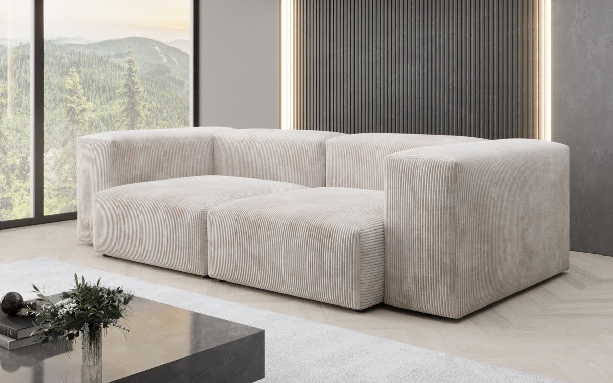 Luxuriöses Cord Designer 2-Sitzer Sofa Snug – Modern, Gemütlich, Vielseitig Farben