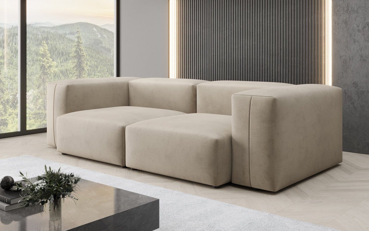 Luxuriöses Snug 2-Sitzer Samtsofa: Modernes Design, Ultrakomfortabel für Ihr Wohnzimmer