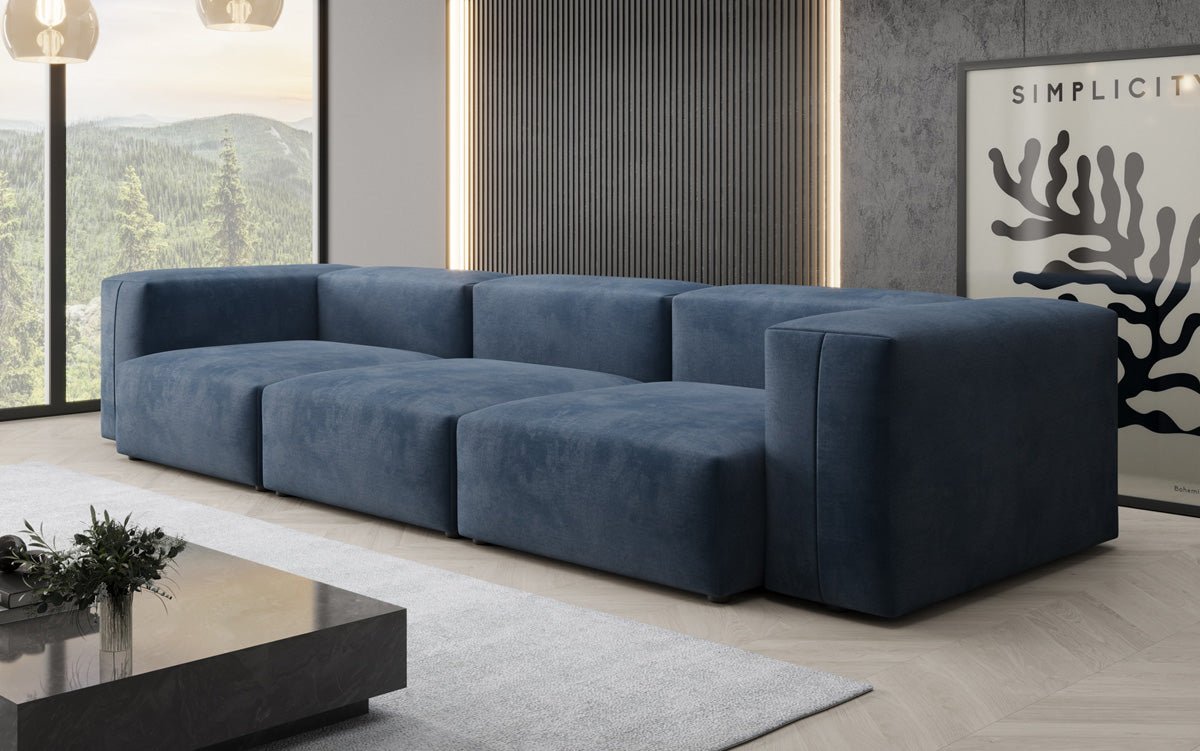 Luxuriöses Designer 3-Sitzer Samtsofa Snug – Komfortables Wohnzimmer Sofa mit Stil