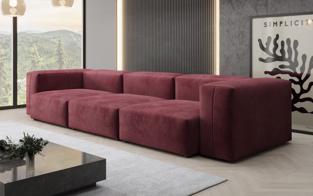 Luxuriöses Designer 3-Sitzer Samtsofa Snug – Komfortables Wohnzimmer Sofa mit Stil