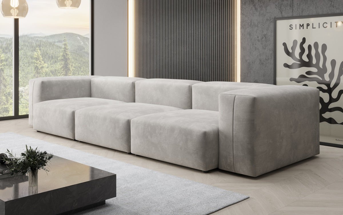Luxuriöses Designer 3-Sitzer Samtsofa Snug – Komfortables Wohnzimmer Sofa mit Stil