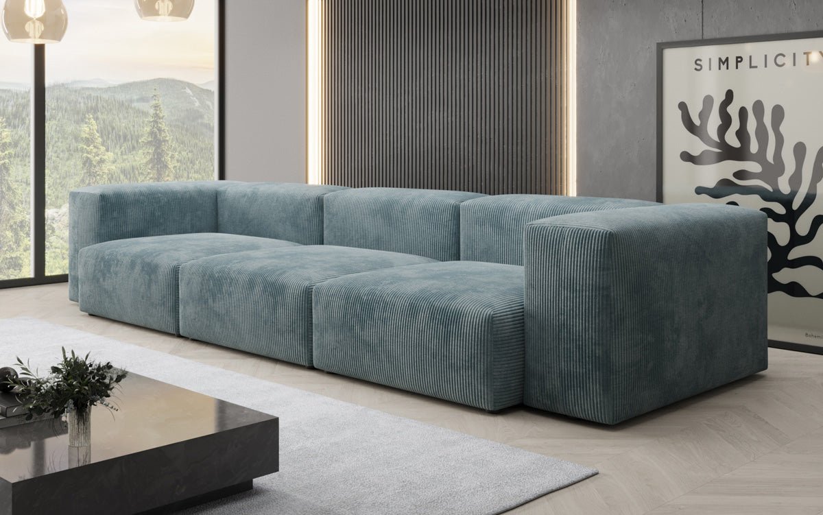 Gemütliches Designer 3-Sitzer Cordsofa Snug für modernes Wohnzimmer – Stilvoller Komfort