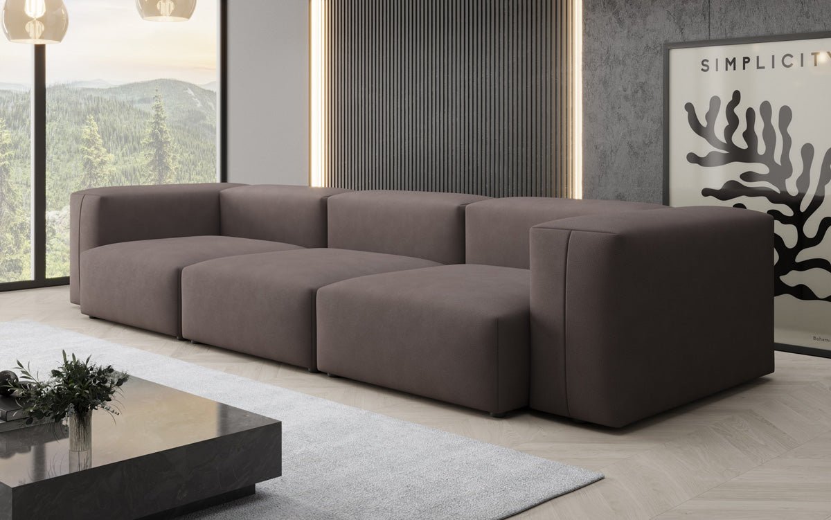 Designer 3-Sitzer Sofa Snug: Luxuriöses Stoff-Sofa für modernes Wohnzimmer