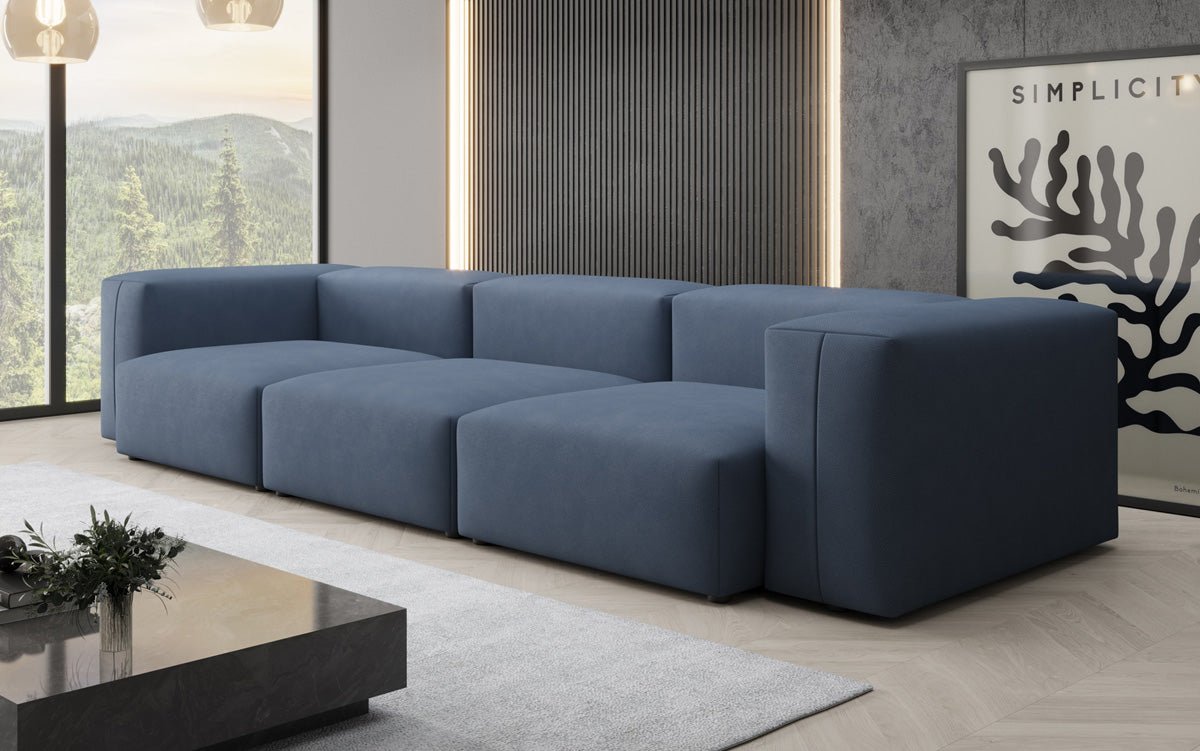 Designer 3-Sitzer Sofa Snug: Luxuriöses Stoff-Sofa für modernes Wohnzimmer