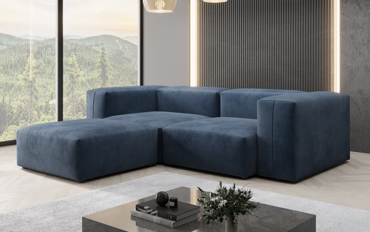 Luxuriöses L-Sofa Snug Mini Samt: Modulares Ecksofa für ultimativen Komfort