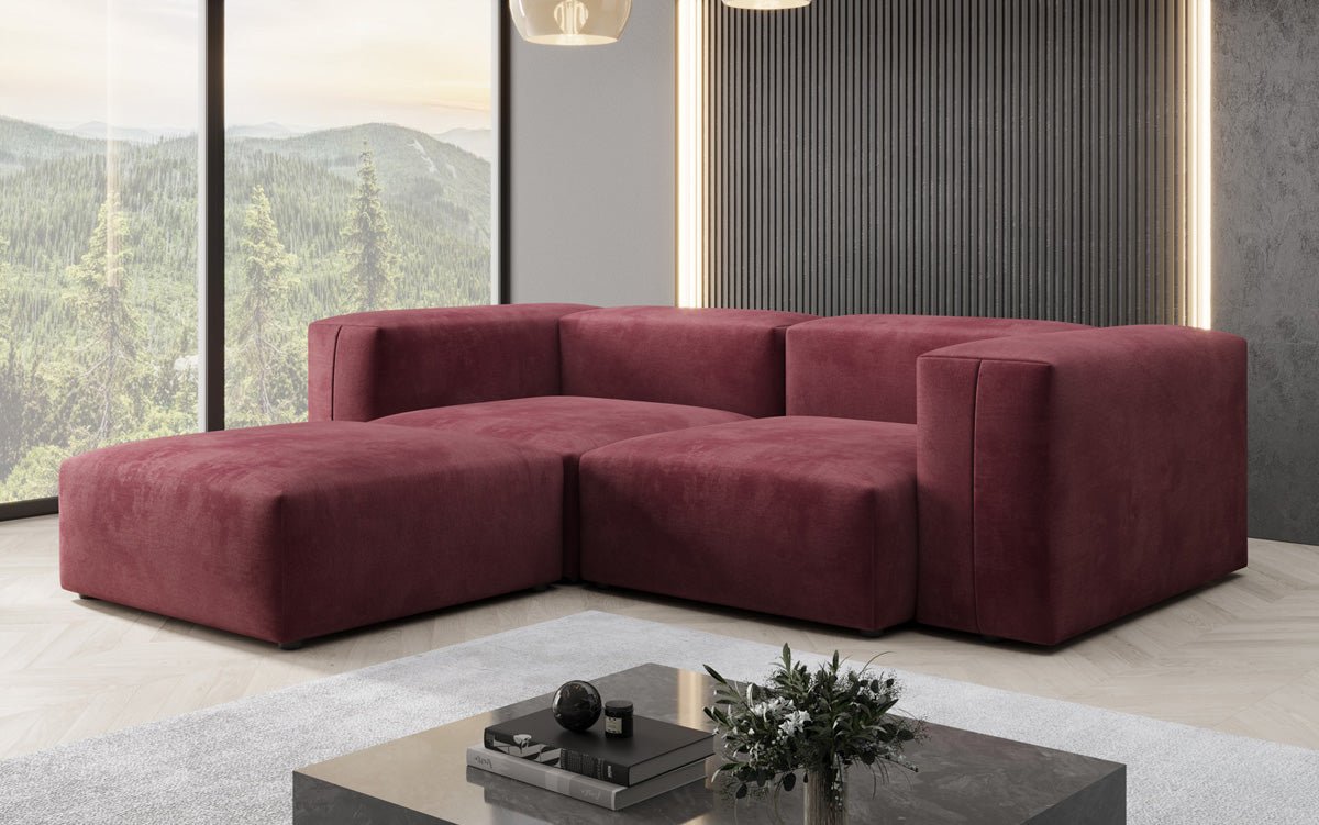 Luxuriöses L-Sofa Snug Mini Samt: Modulares Ecksofa für ultimativen Komfort