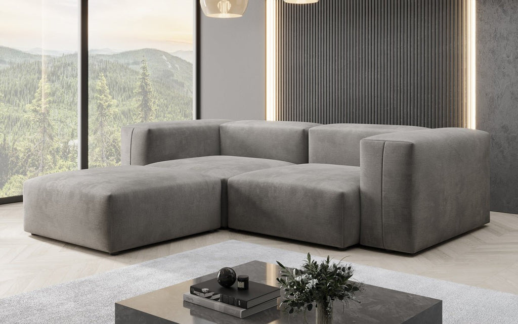 Luxuriöses L-Sofa Snug Mini Samt: Modulares Ecksofa für ultimativen Komfort