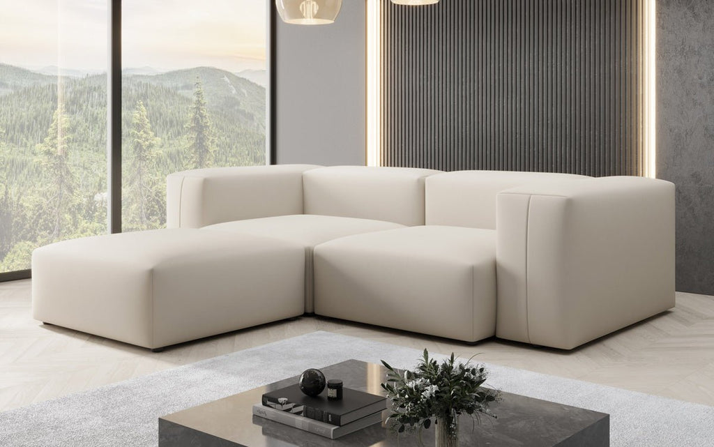 Luxuriöses L-Sofa Snug Mini: Modernes Stoff-Ecksofa für Ihr Wohnzimmer