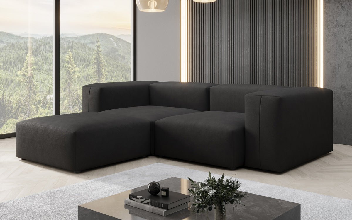 Luxuriöses L-Sofa Snug Mini: Modernes Stoff-Ecksofa für Ihr Wohnzimmer