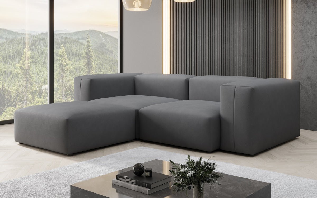 Luxuriöses L-Sofa Snug Mini: Modernes Stoff-Ecksofa für Ihr Wohnzimmer
