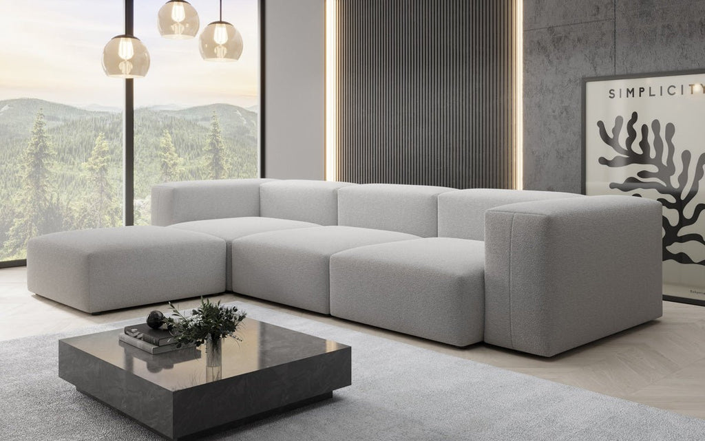 Gemütliches L-Sofa aus Bouclé: Luxus und Komfort für Ihr Zuhause