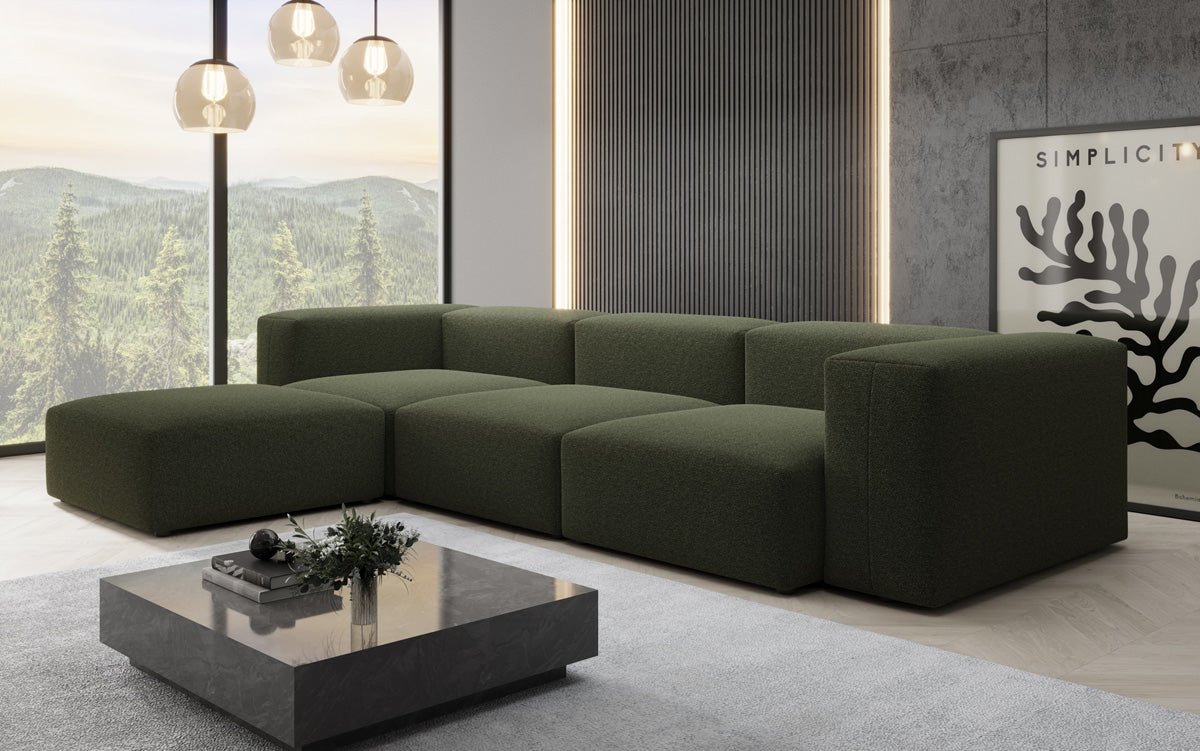 Gemütliches L-Sofa aus Bouclé: Luxus und Komfort für Ihr Zuhause
