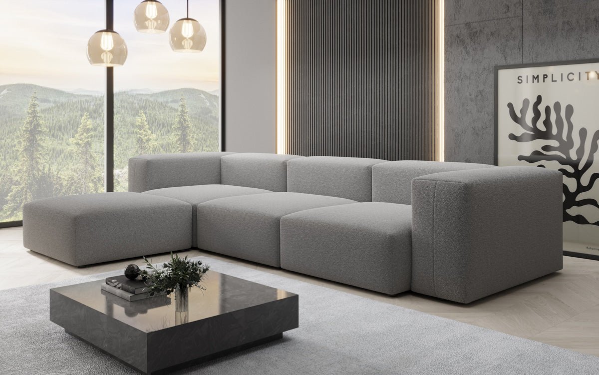 Gemütliches L-Sofa aus Bouclé: Luxus und Komfort für Ihr Zuhause