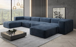 Lade das Bild in den Galerie-Viewer, Luxuriöses U-Sofa aus Samt 250 cm Großzügig Komfortabel Modern
