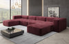 Luxuriöses U-Sofa aus Samt 250 cm Großzügig Komfortabel Modern