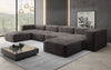 Luxuriöses U-Sofa aus Samt 250 cm Großzügig Komfortabel Modern