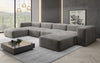 Luxuriöses U-Sofa aus Samt 250 cm Großzügig Komfortabel Modern