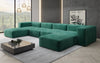 Luxuriöses U-Sofa aus Samt 250 cm Großzügig Komfortabel Modern
