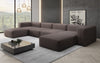 Luxuriöses U-Sofa Snug, Modernes Design, Bequemer Stoffbezug, Viele Farben