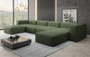 Luxuriöses U-Sofa Snug, Modernes Design, Bequemer Stoffbezug, Viele Farben