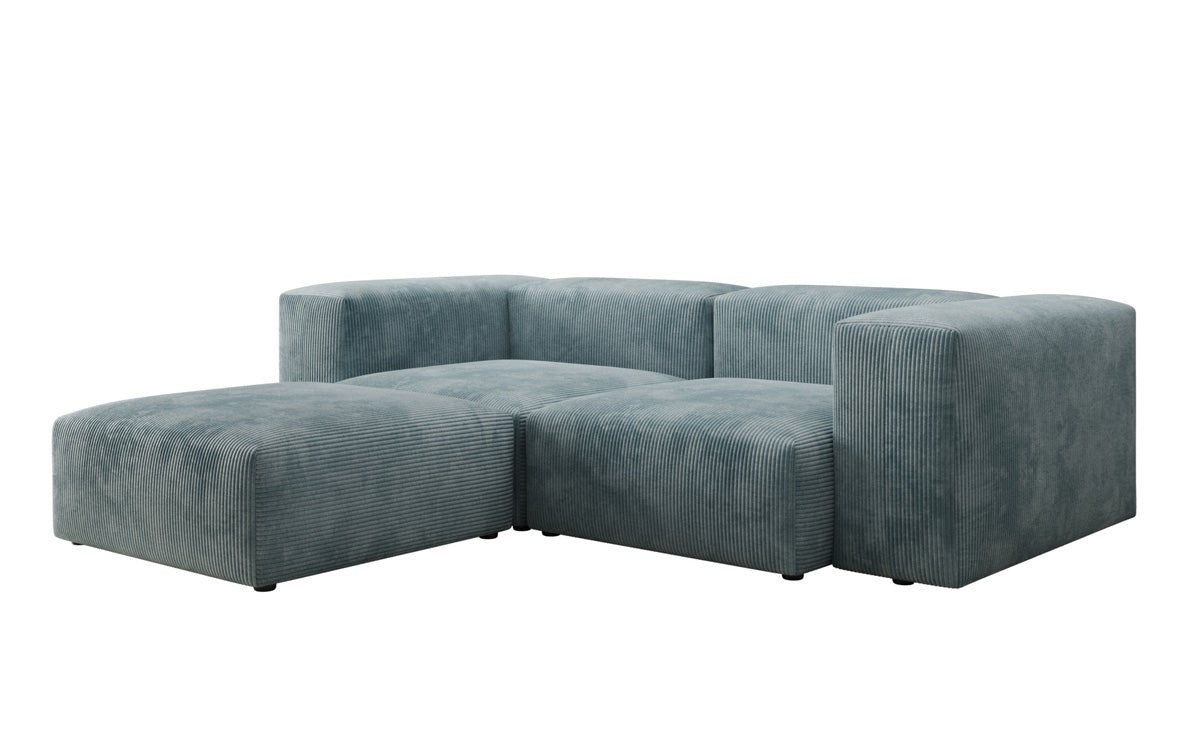 Luxuriöses L-Sofa Snug Mini: Modulares Ecksofa aus Cordstoff für modernes Wohnen