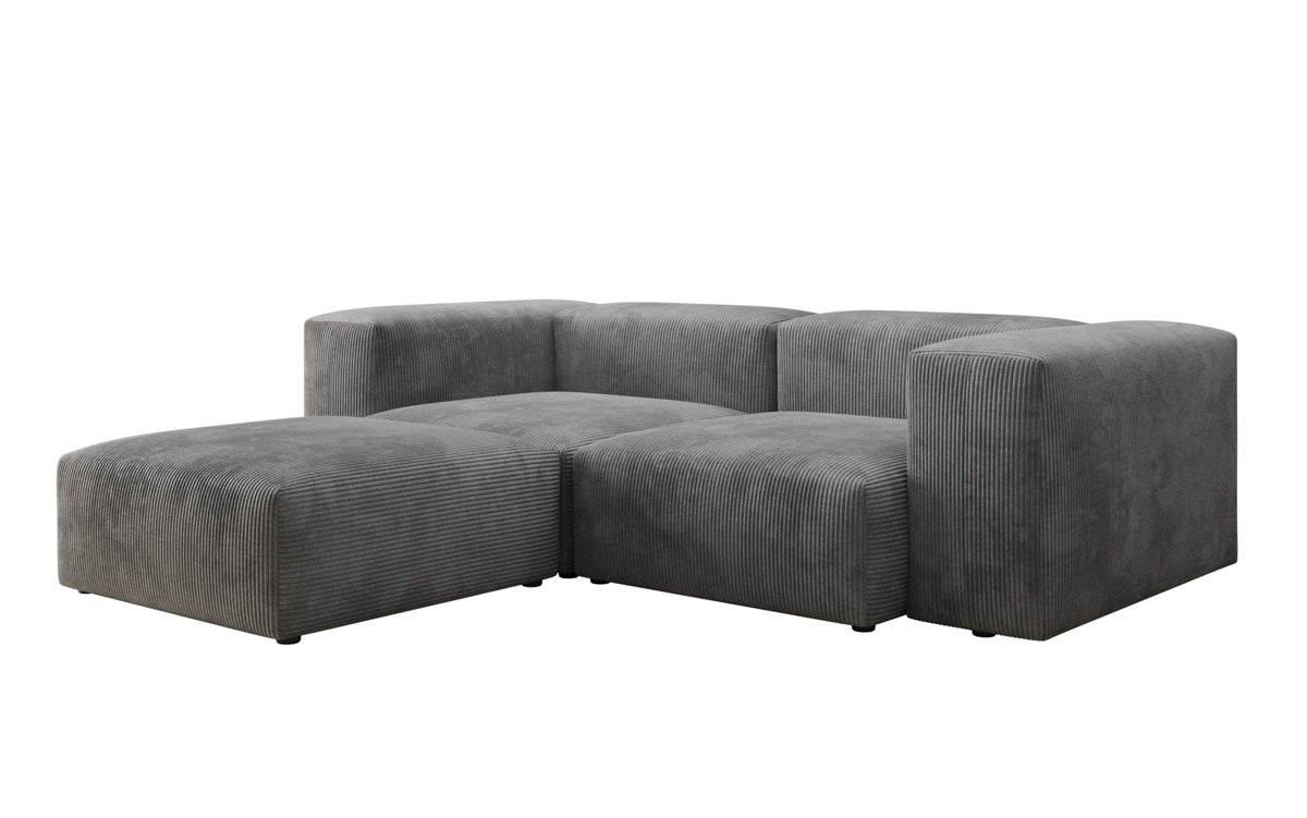 Luxuriöses L-Sofa Snug Mini: Modulares Ecksofa aus Cordstoff für modernes Wohnen