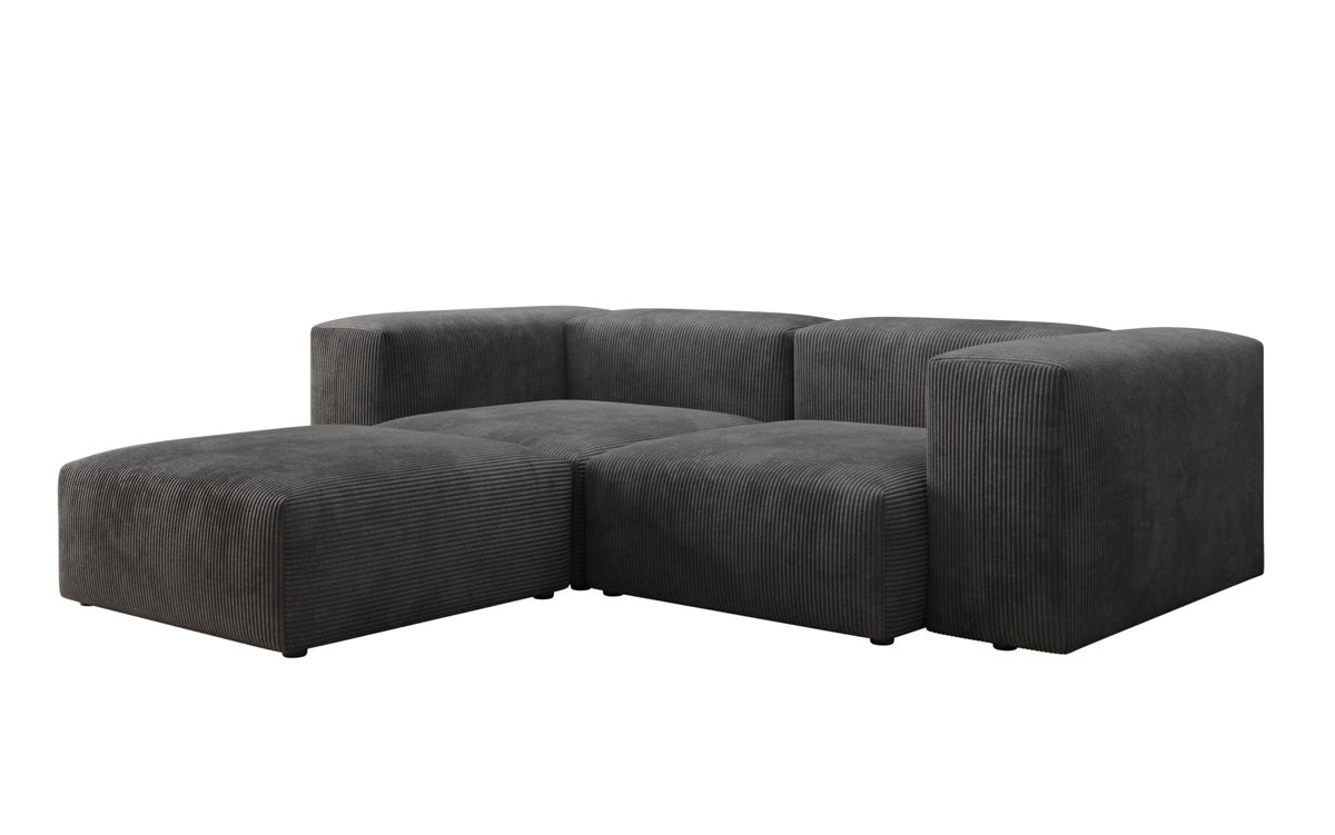 Luxuriöses L-Sofa Snug Mini: Modulares Ecksofa aus Cordstoff für modernes Wohnen