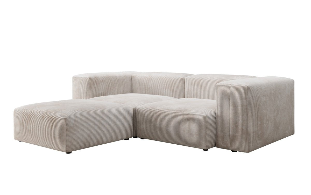 Luxuriöses L-Sofa Snug Mini: Modulares Ecksofa aus Cordstoff für modernes Wohnen