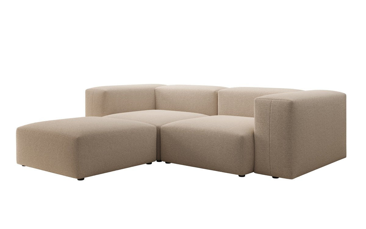 Luxuriöses Designer L-Sofa Snug Mini aus edlem Bouclé-Stoff für Ihr Zuhause