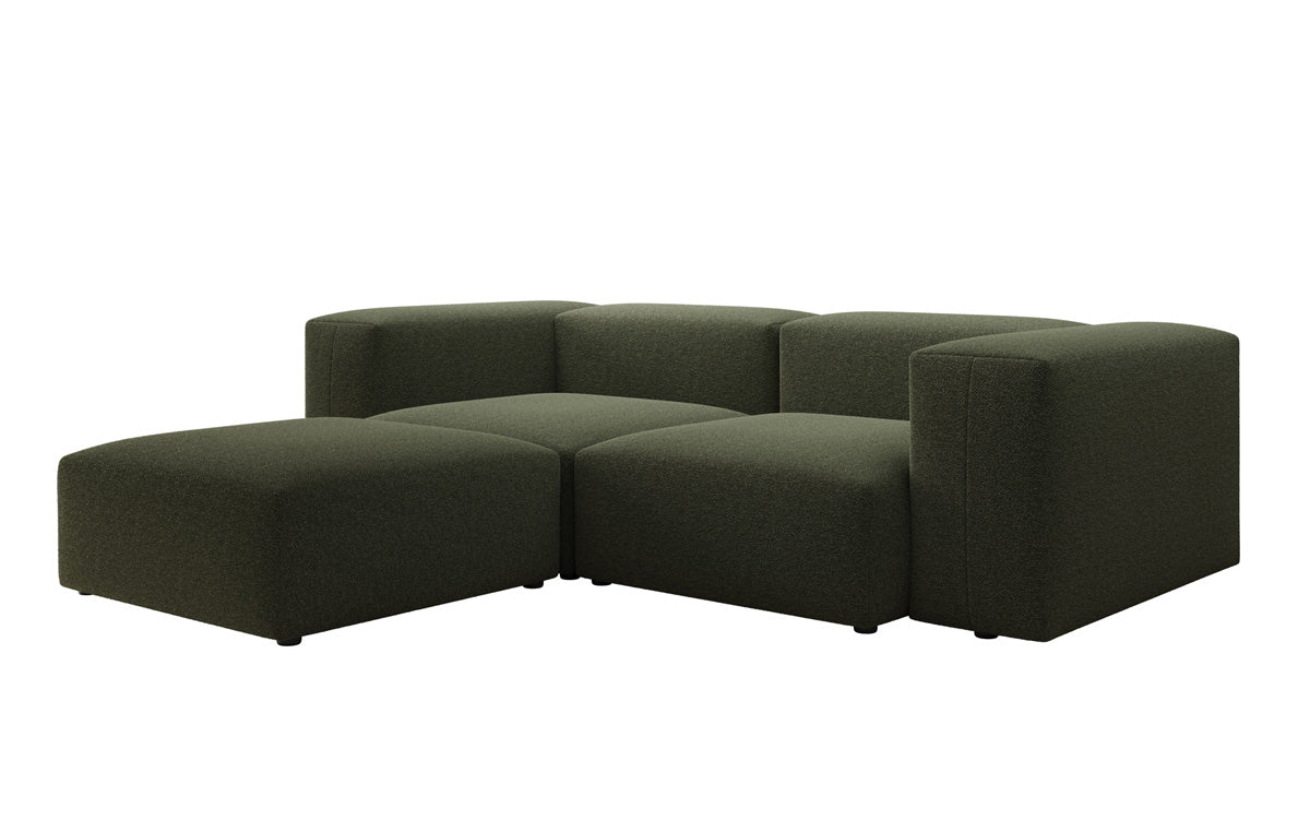 Luxuriöses Designer L-Sofa Snug Mini aus edlem Bouclé-Stoff für Ihr Zuhause