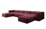 Lade das Bild in den Galerie-Viewer, Luxuriöses U-Sofa aus Samt 250 cm Großzügig Komfortabel Modern
