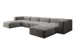 Lade das Bild in den Galerie-Viewer, Luxuriöses U-Sofa aus Samt 250 cm Großzügig Komfortabel Modern
