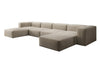 Luxuriöses U-Sofa aus Samt 250 cm Großzügig Komfortabel Modern