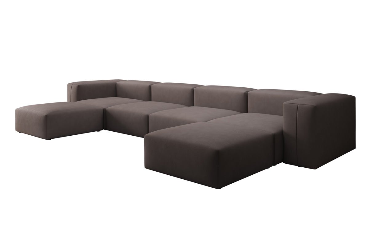 Luxuriöses U-Sofa Snug, Modernes Design, Bequemer Stoffbezug, Viele Farben