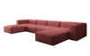 Luxuriöses U-Sofa Snug, Modernes Design, Bequemer Stoffbezug, Viele Farben