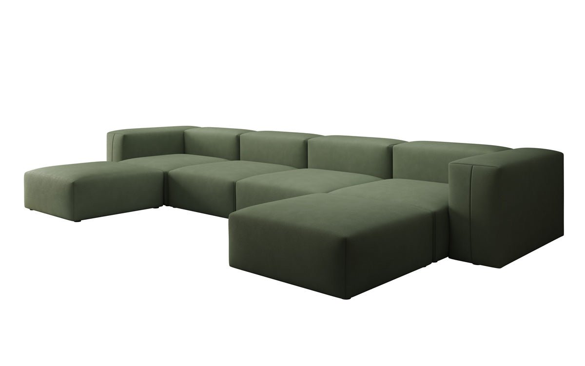 Luxuriöses U-Sofa Snug, Modernes Design, Bequemer Stoffbezug, Viele Farben