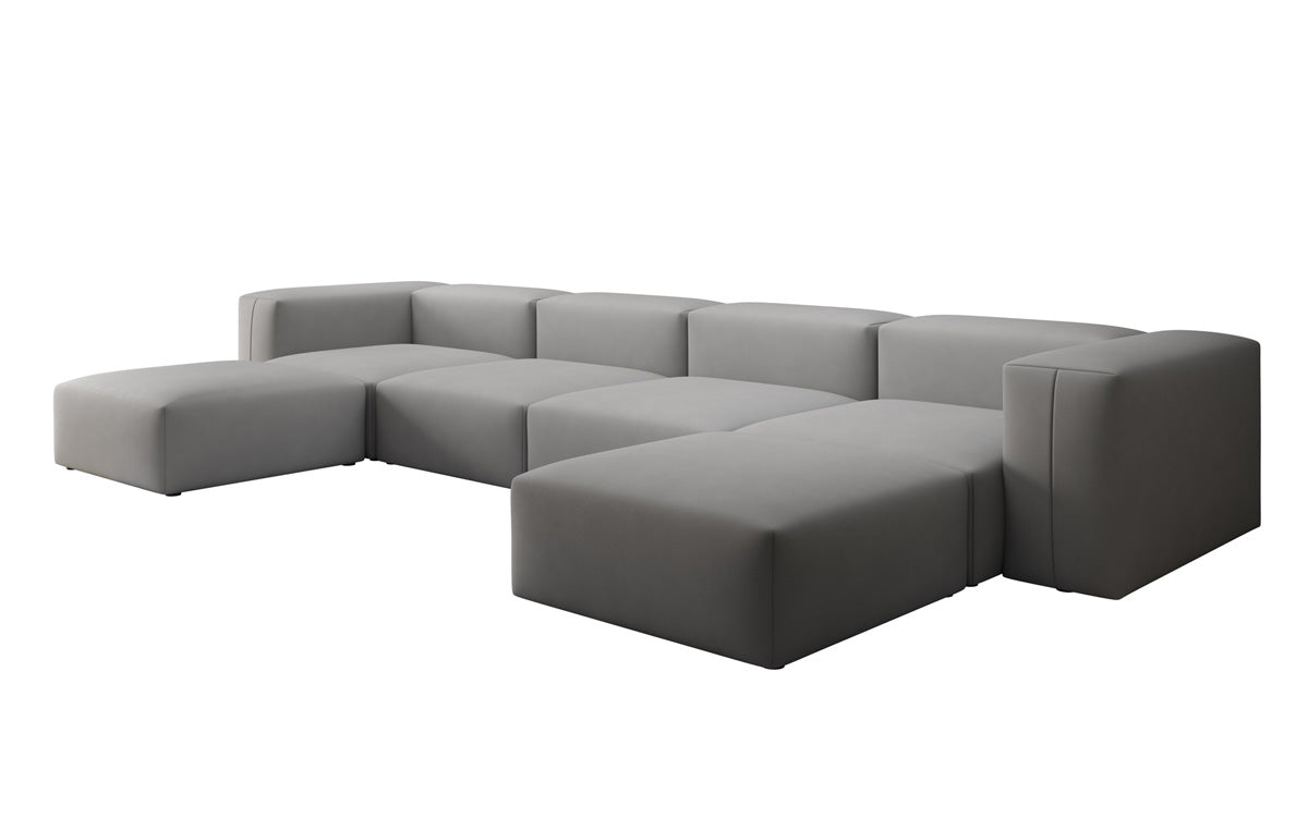 Luxuriöses U-Sofa Snug, Modernes Design, Bequemer Stoffbezug, Viele Farben