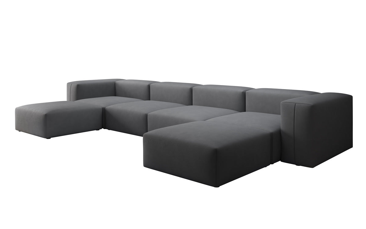 Luxuriöses U-Sofa Snug, Modernes Design, Bequemer Stoffbezug, Viele Farben